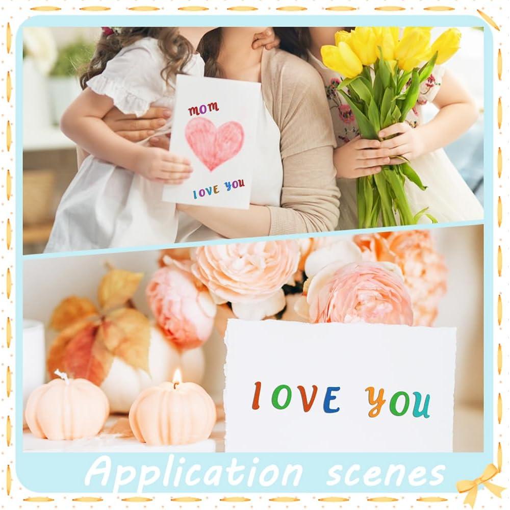 Troqueles de Letras y Números INFUNLY 71pcs para Scrapbooking