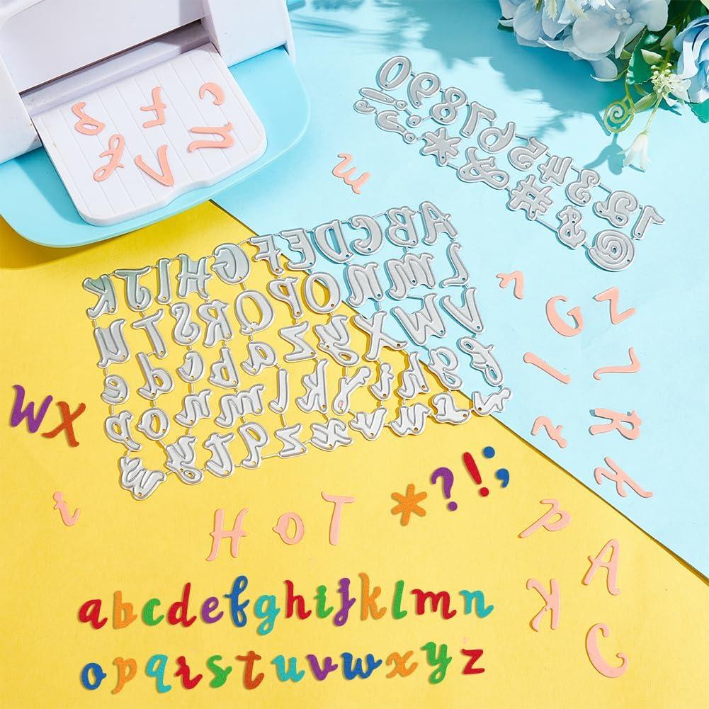 Troqueles de Letras y Números INFUNLY 71pcs para Scrapbooking