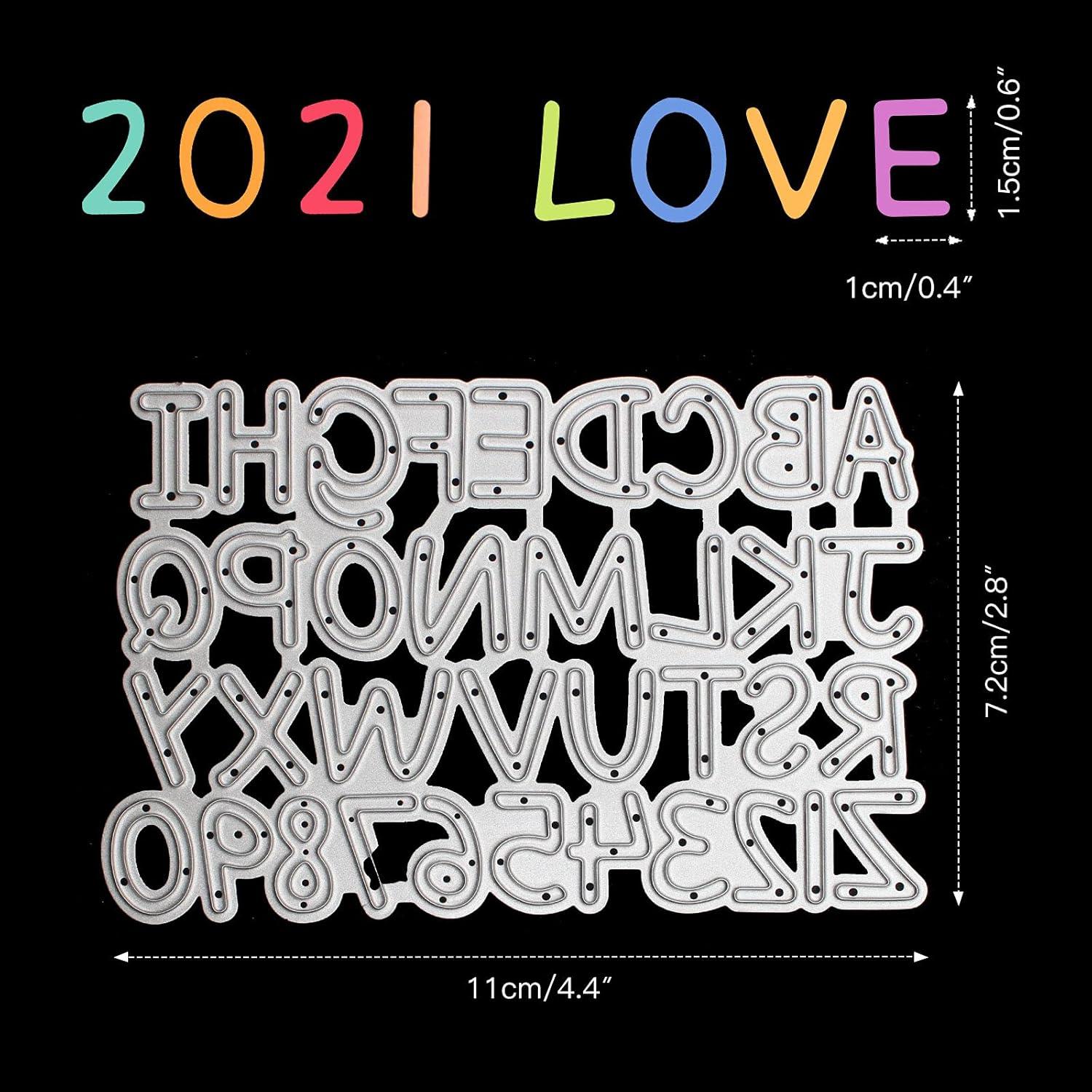 Troqueles de Corte de Metal TESWEY Letras y Números 0-9