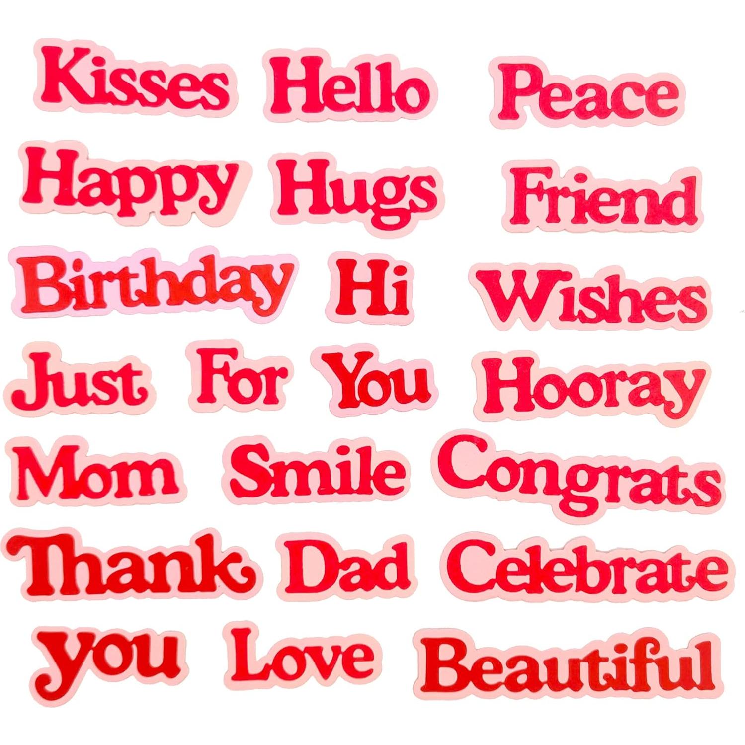 Troqueles de Palabra Alinacutle 22PC para Scrapbooking