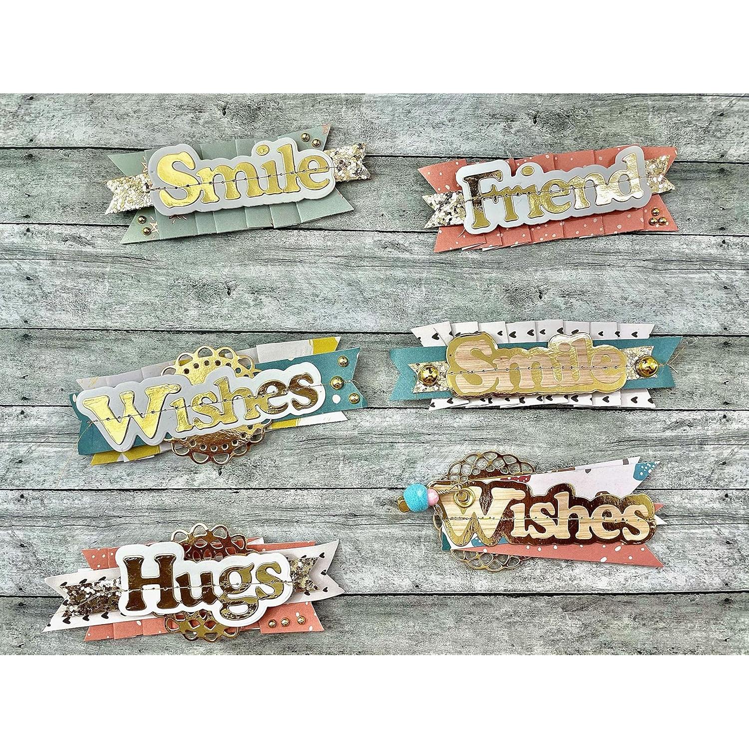 Troqueles de Palabra Alinacutle 22PC para Scrapbooking
