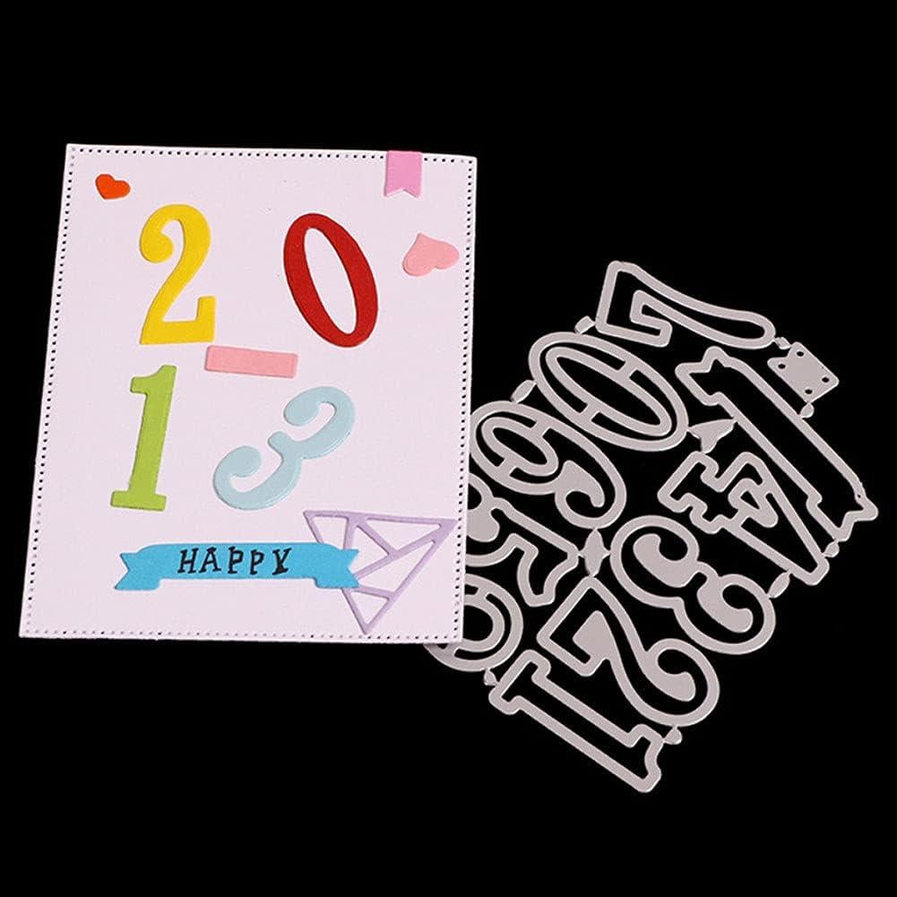 Troqueles de Corte Números 0-9 TESWEY para Scrapbooking