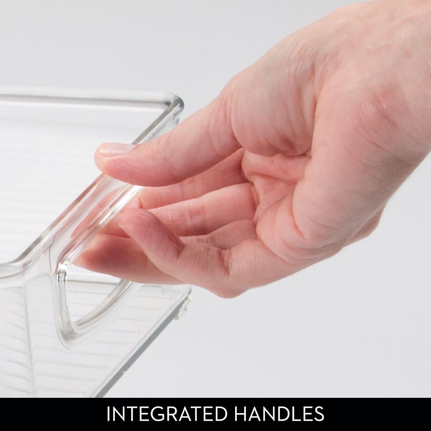 Contenedor Apilable de Plástico iDesign 40.6x15.2 cm Transparente