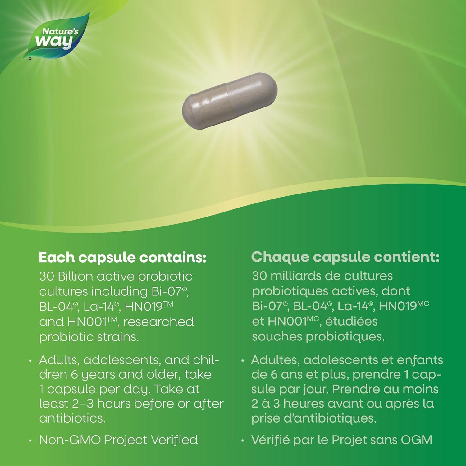 Probiotico Diario para Mujeres Nature's Way 30 Mil Millones 30 Cápsulas