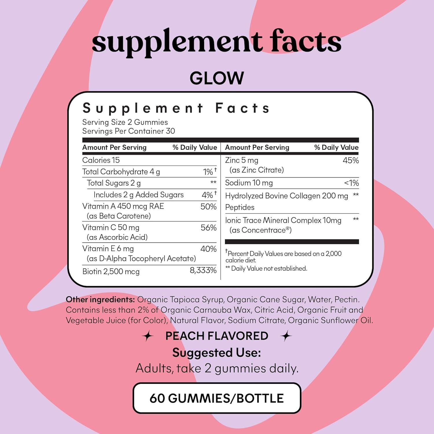 Gomitas de Colágeno Lemme Glow 60 unidades - Piel, Cabello y Uñas