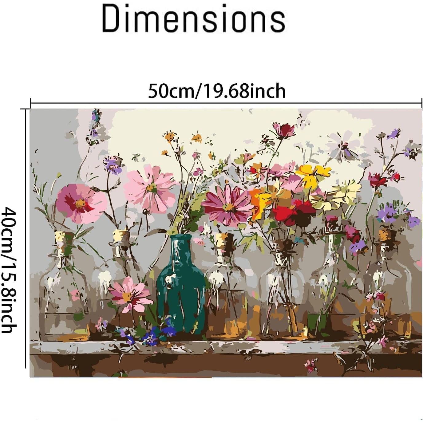 Pintura por Números Apcufir Adultos Flores Silvestres 40x50 cm