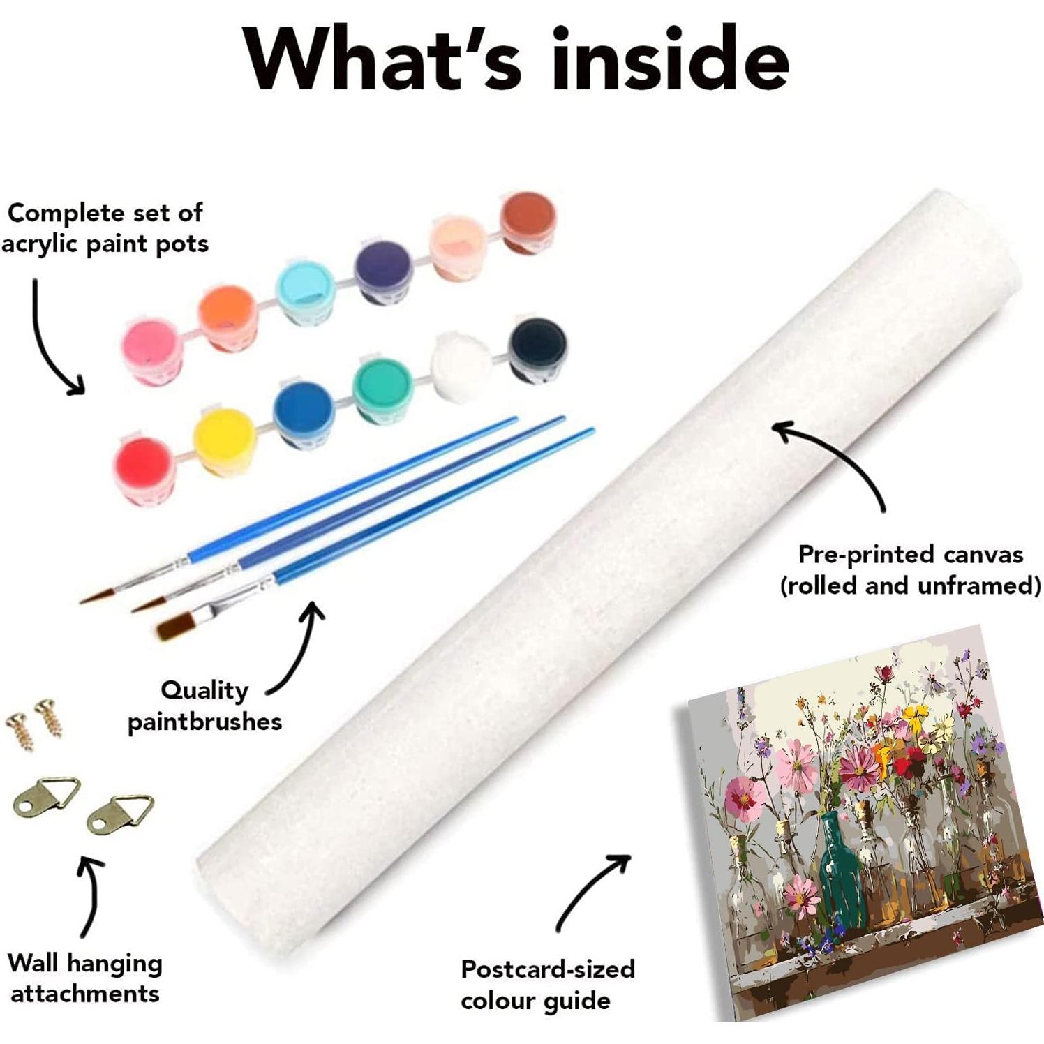 Pintura por Números Apcufir Adultos Flores Silvestres 40x50 cm