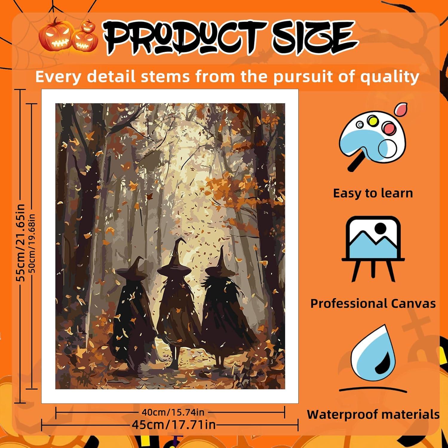 Kit de Pintura por Números Halloween Reivworl 40x51 cm