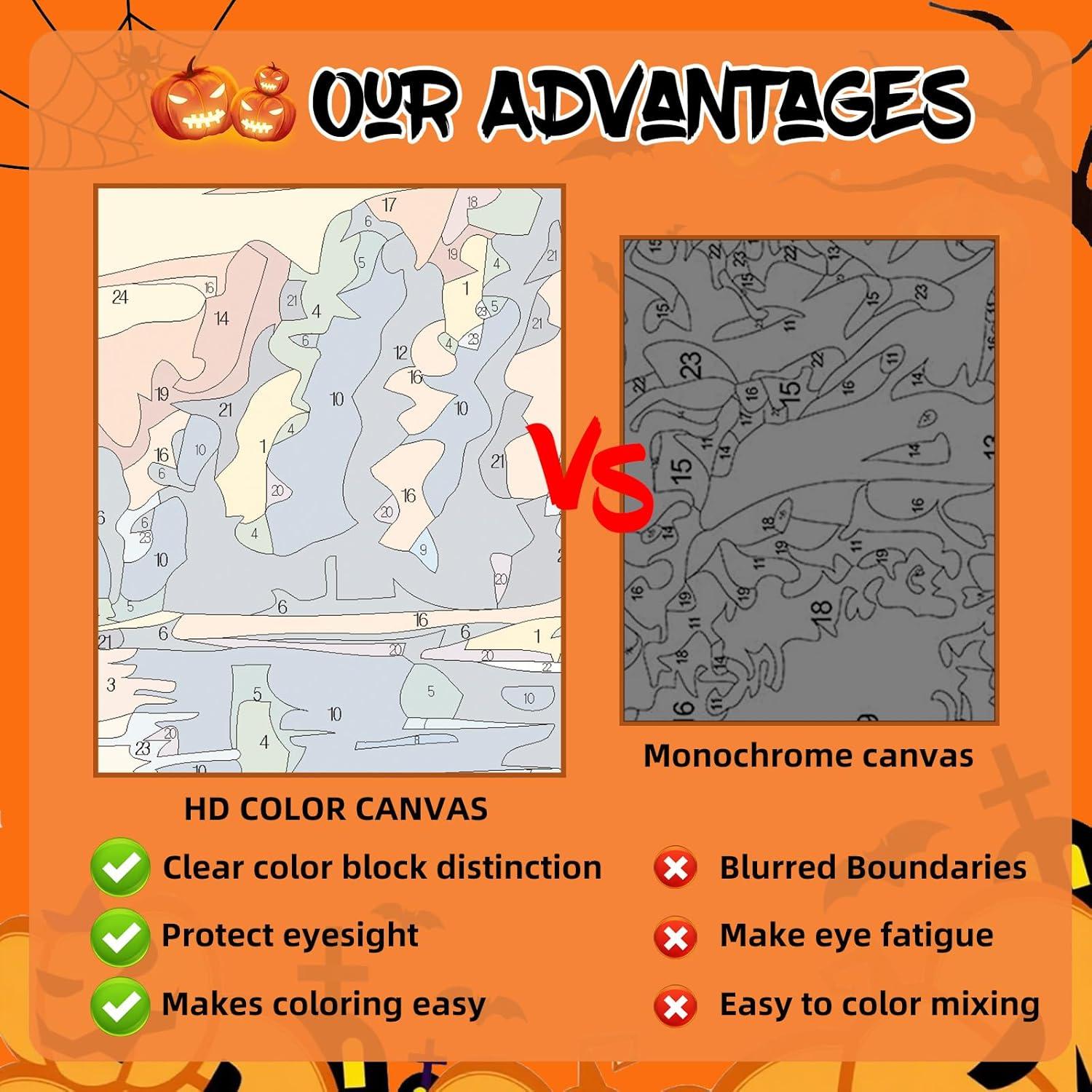 Kit de Pintura por Números Halloween Reivworl 40x51 cm