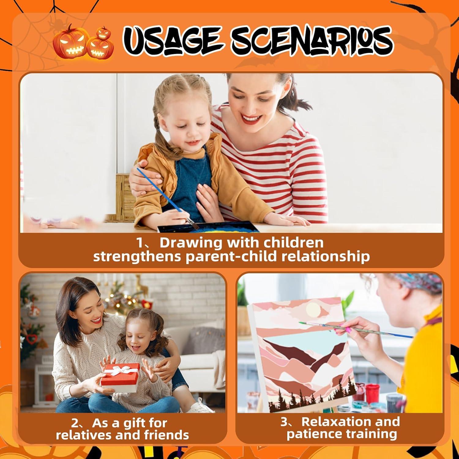 Kit de Pintura por Números Halloween Reivworl 40x51 cm