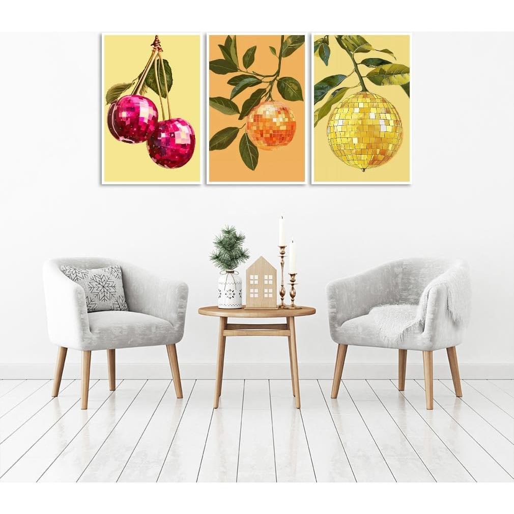 Kit de Pintura por Números Clendo 6P Frutas Disco 20x30 cm