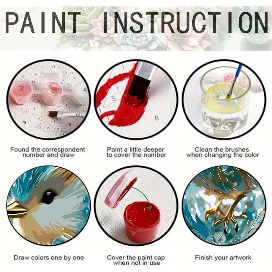 Kit de Pintura por Números SHICERNHJ 40x40 cm Acrílica Adultos