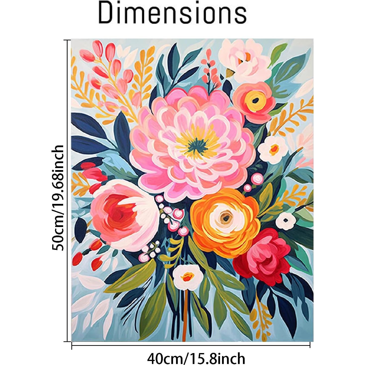 Kit de Pintura por Números YarnMate Flores 40x50 cm