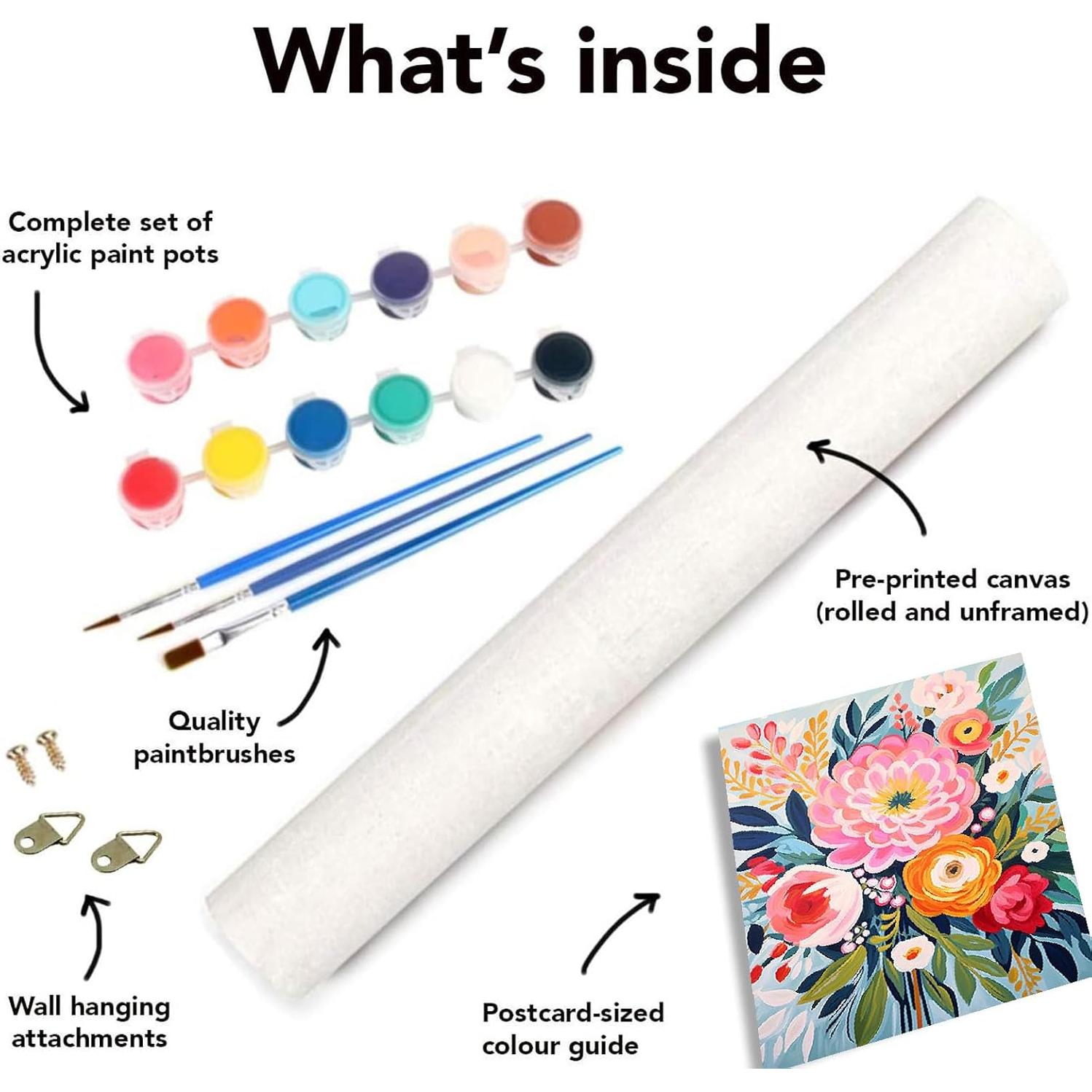 Kit de Pintura por Números YarnMate Flores 40x50 cm