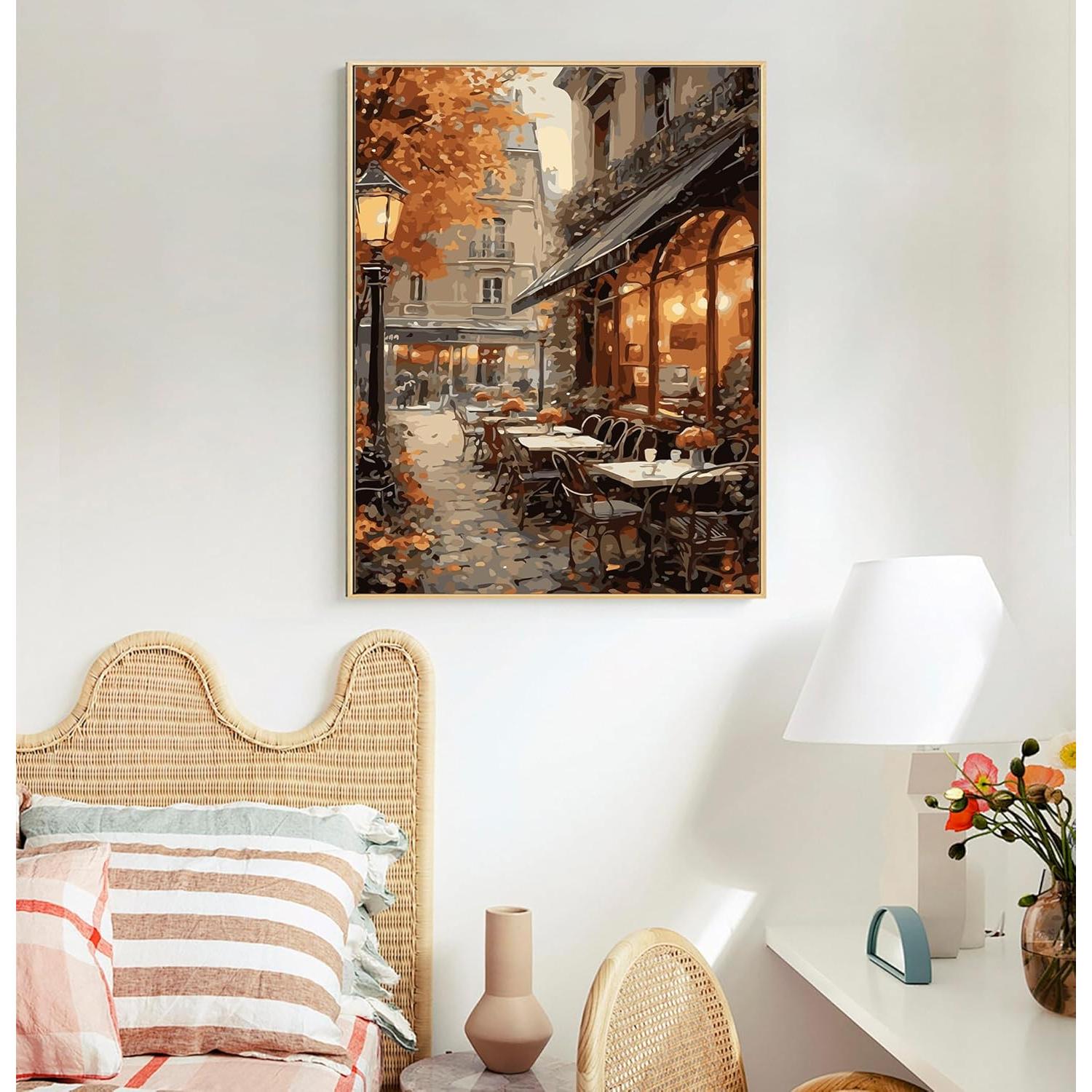 Kit de Pintura por Números Offito 40.6x50.8cm Café en la Calle