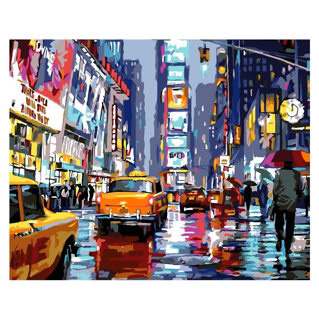 Kit de Pintura por Números QUITEDEW Times Square 40x50 cm