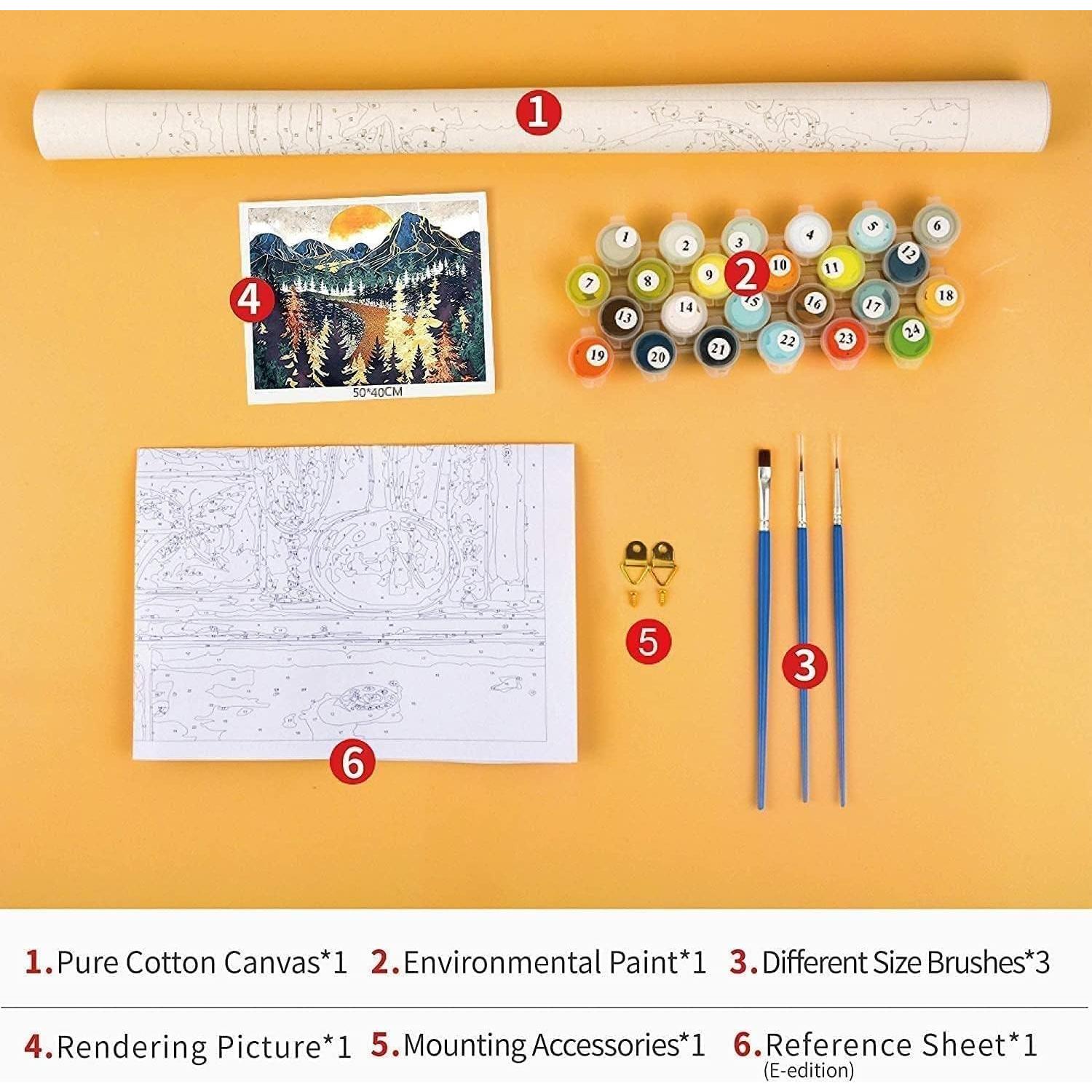 Kit de Pintura por Números QUITEDEW Times Square 40x50 cm