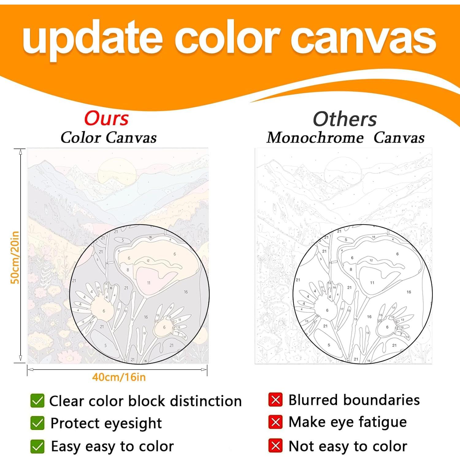 Kit de Pintura por Números JULOUYN 2 Paquetes Adultos 40.6x50.8cm