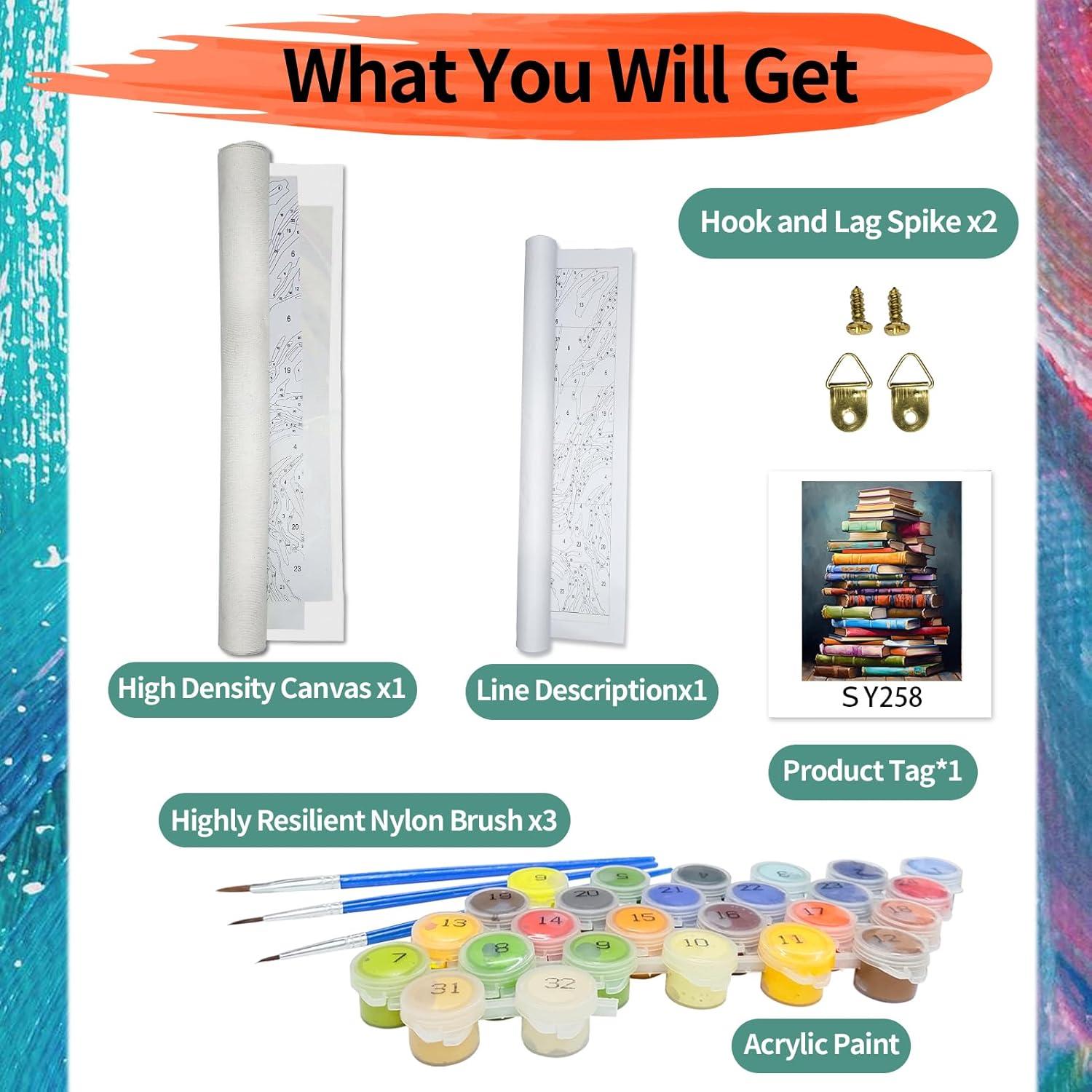 Kit de Pintar por Números YALKIN 40x50 cm Acrílico para Adultos