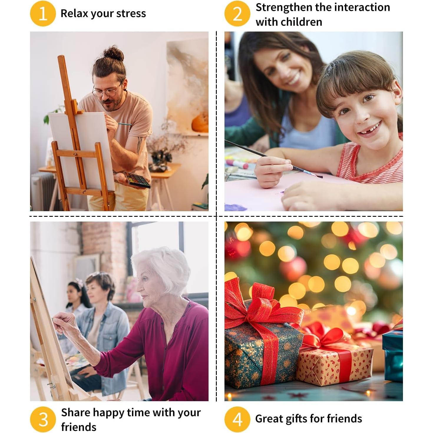 Kit de Pintura por Números Mandun Playa 40x50cm para Adultos