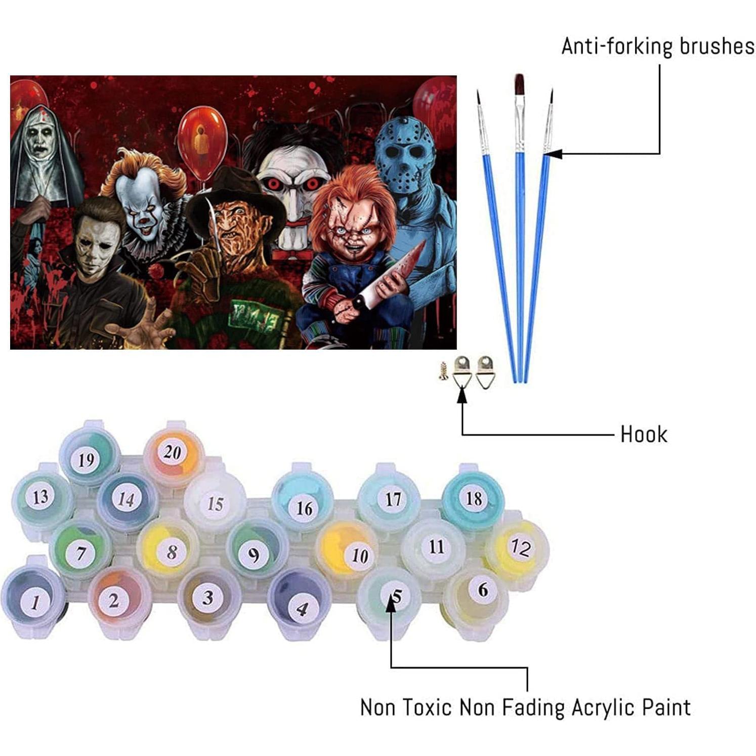 Kit de Pintura por Números Halloween Clendo 40x60 cm