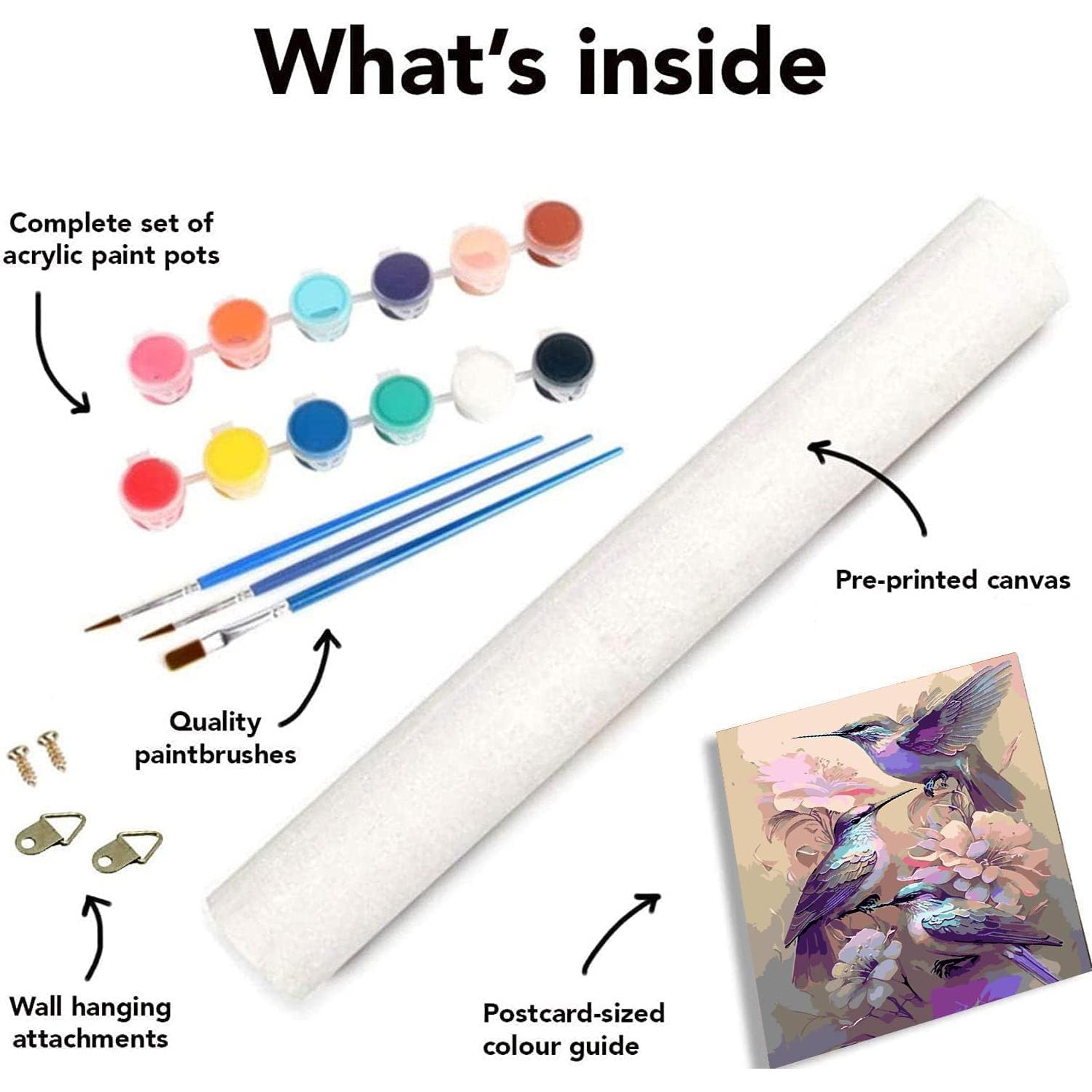 Pintar por Números MjhRcll Colibrí 50x40 cm para Adultos