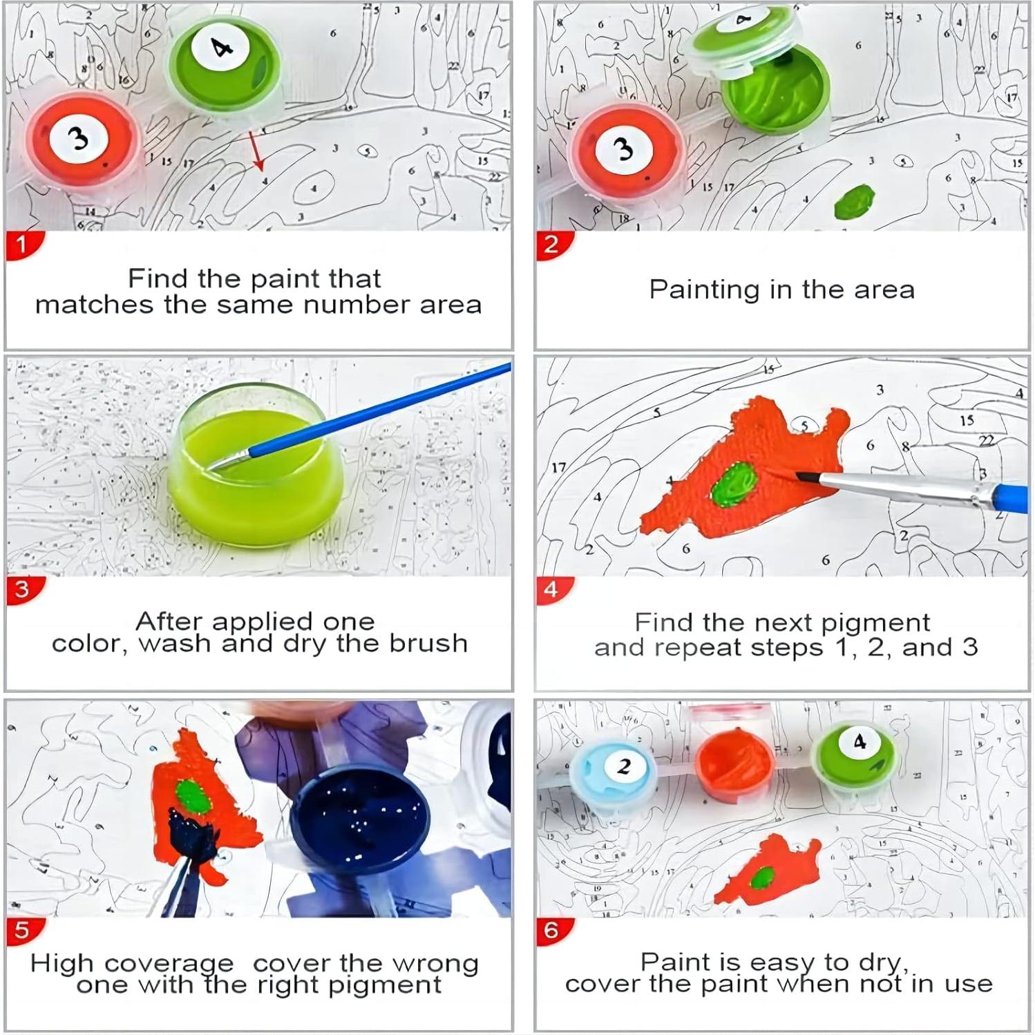 Kit de Pintura por Números QUITEDEW Jardín 40x50 cm