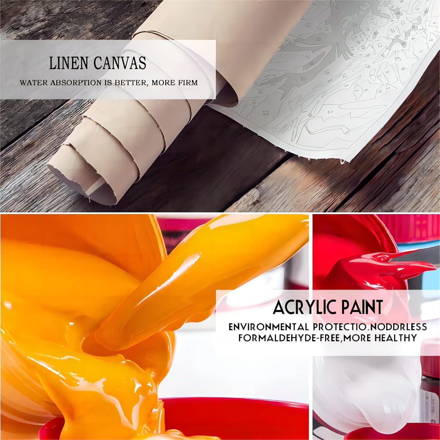 Kit de Pintura por Números QUITEDEW Jardín 40x50 cm