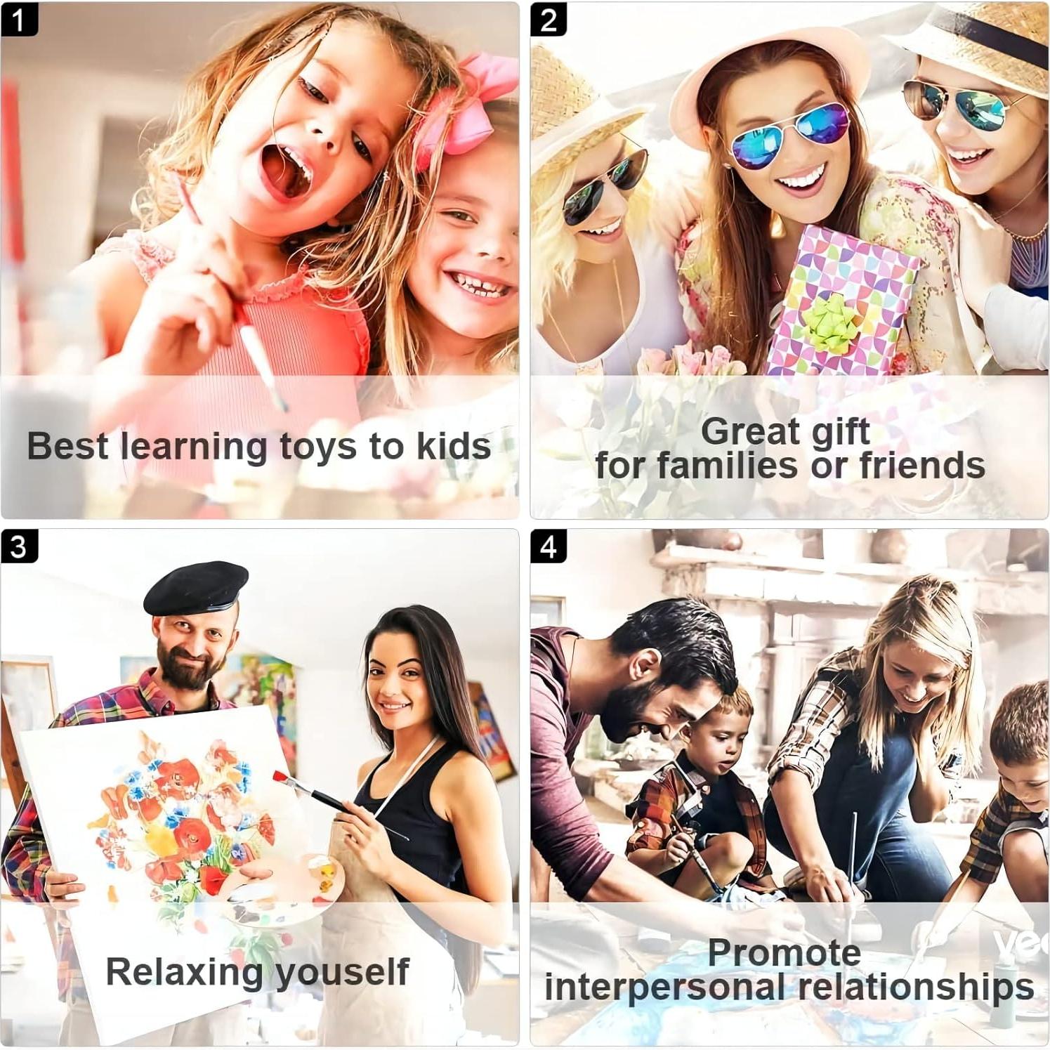 Kit de Pintura por Números QUITEDEW Jardín 40x50 cm