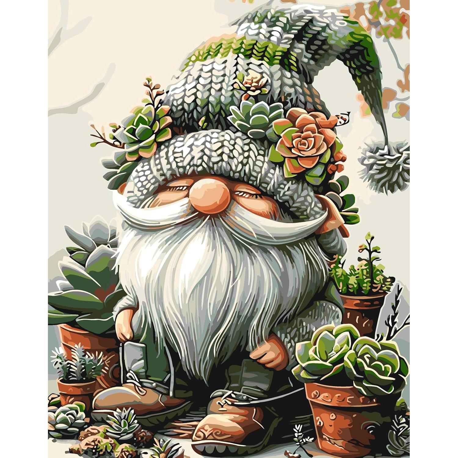 Kit de Pintura por Números Gnomos BYGFHLYW 40.6x50.8 cm