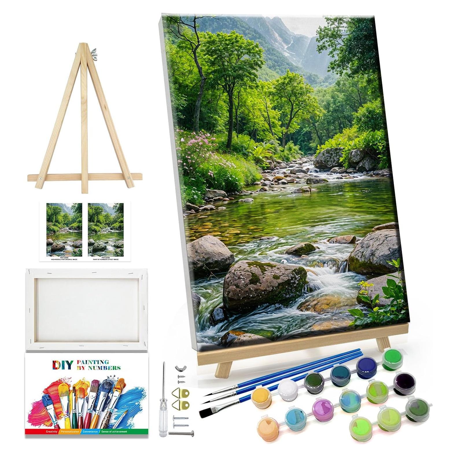 Kit de Pintura por Números JOOZ Paisaje 30x20 cm para Adultos