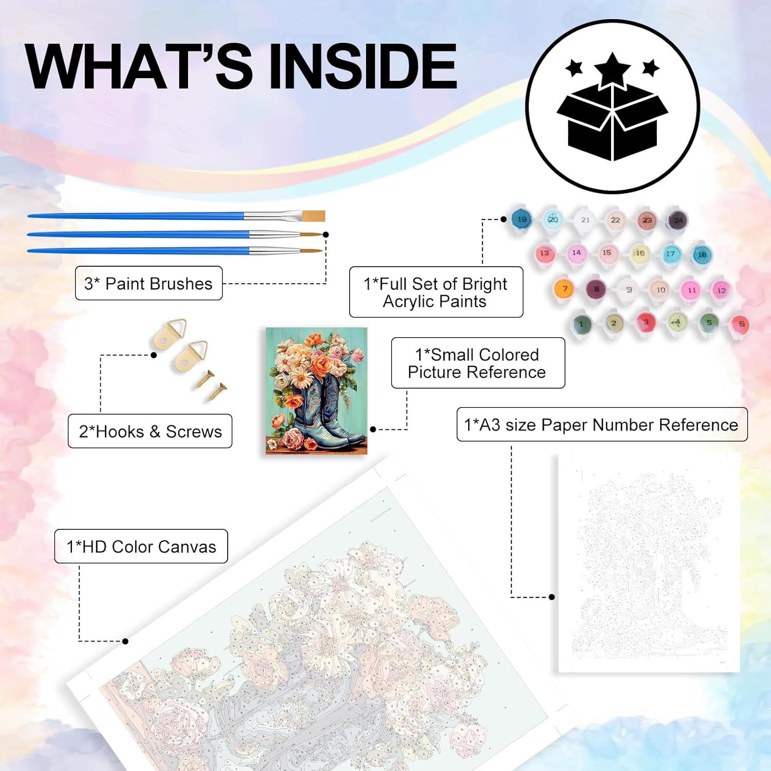 Kit de Pintura por Números Yezavesu Adultos 40.64x50.8 cm