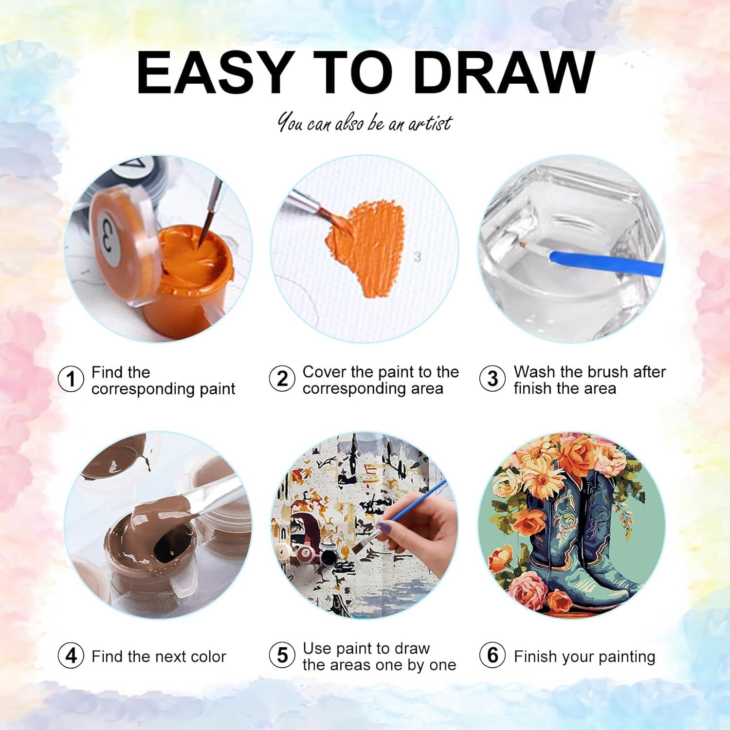 Kit de Pintura por Números Yezavesu Adultos 40.64x50.8 cm