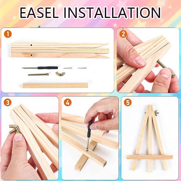 Kit de Pintura por Números Arttoplus 4 Lienzos Enmarcados 20x30cm