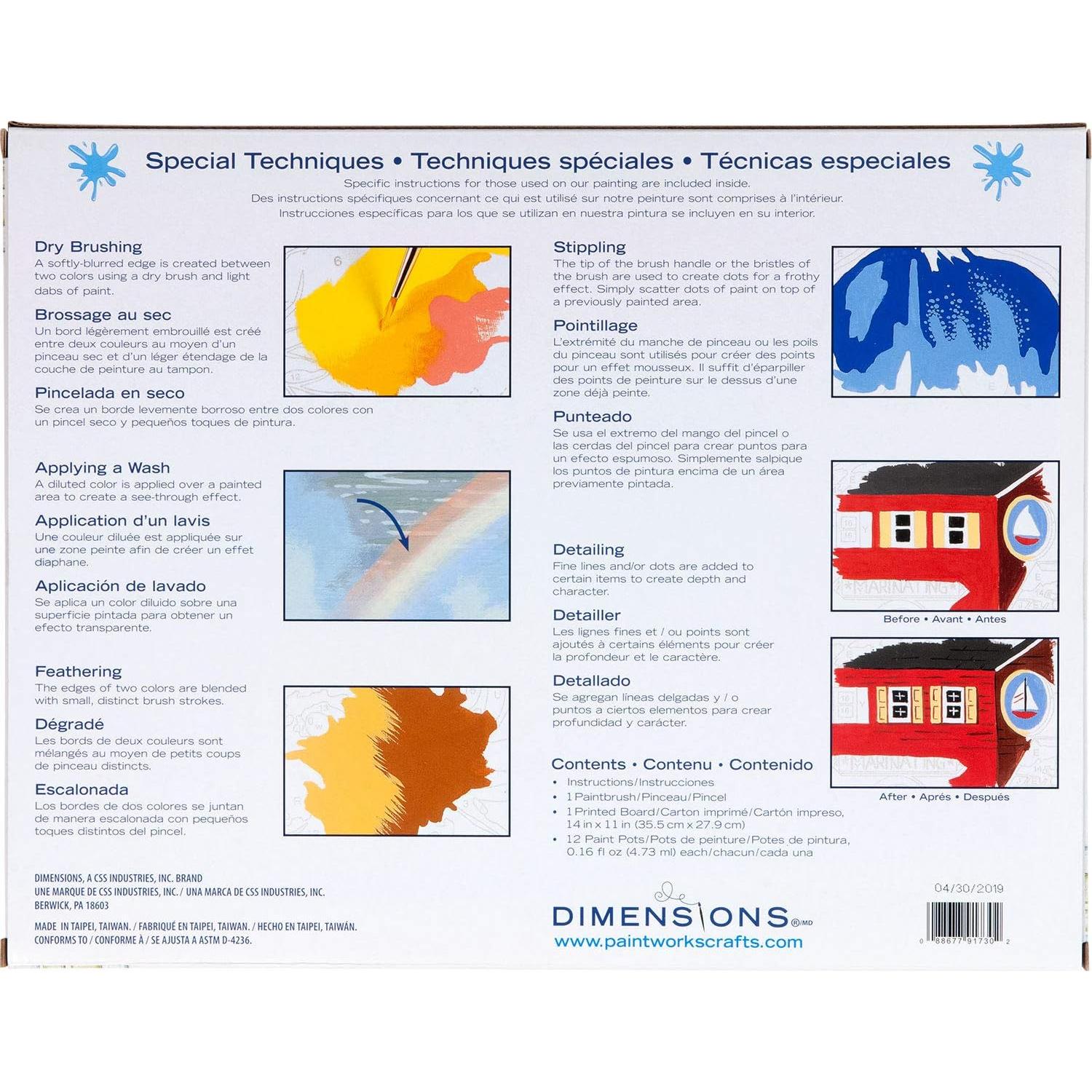 Kit de Pintura por Números Dimensiones Flores Arcoíris 35.56x27.94 cm