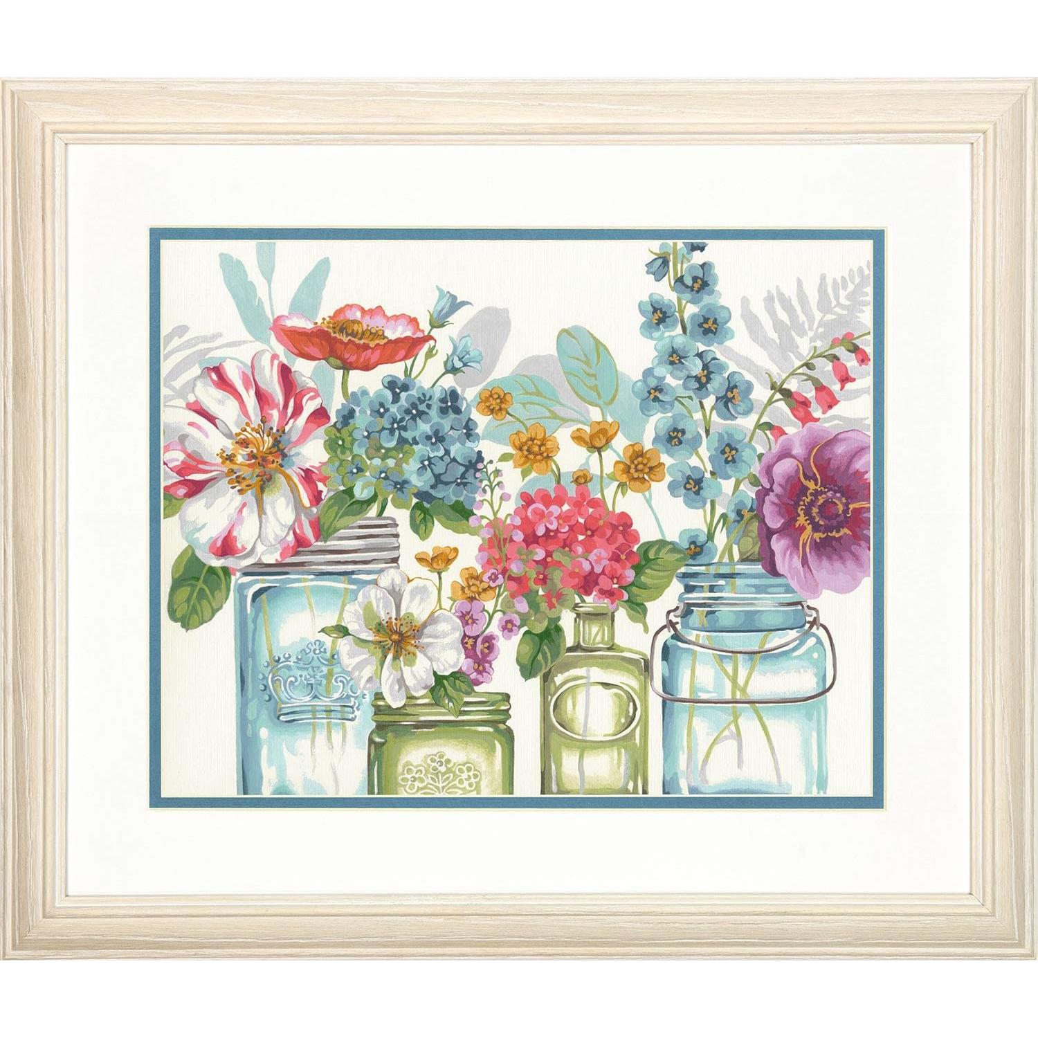 Kit de Pintura por Números Dimensiones Flores Arcoíris 35.56x27.94 cm