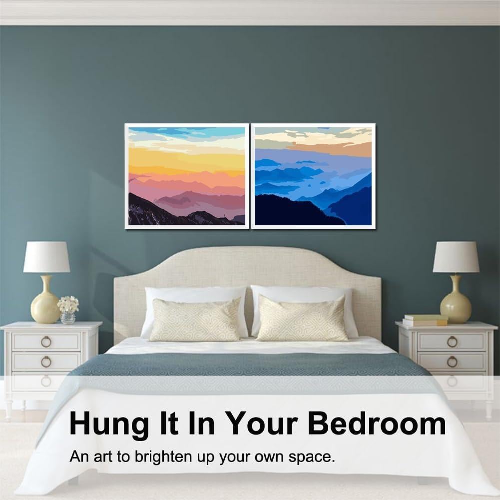 Kit de Pintura por Números BAISITE 2 Lienzos 40.6x30.5cm