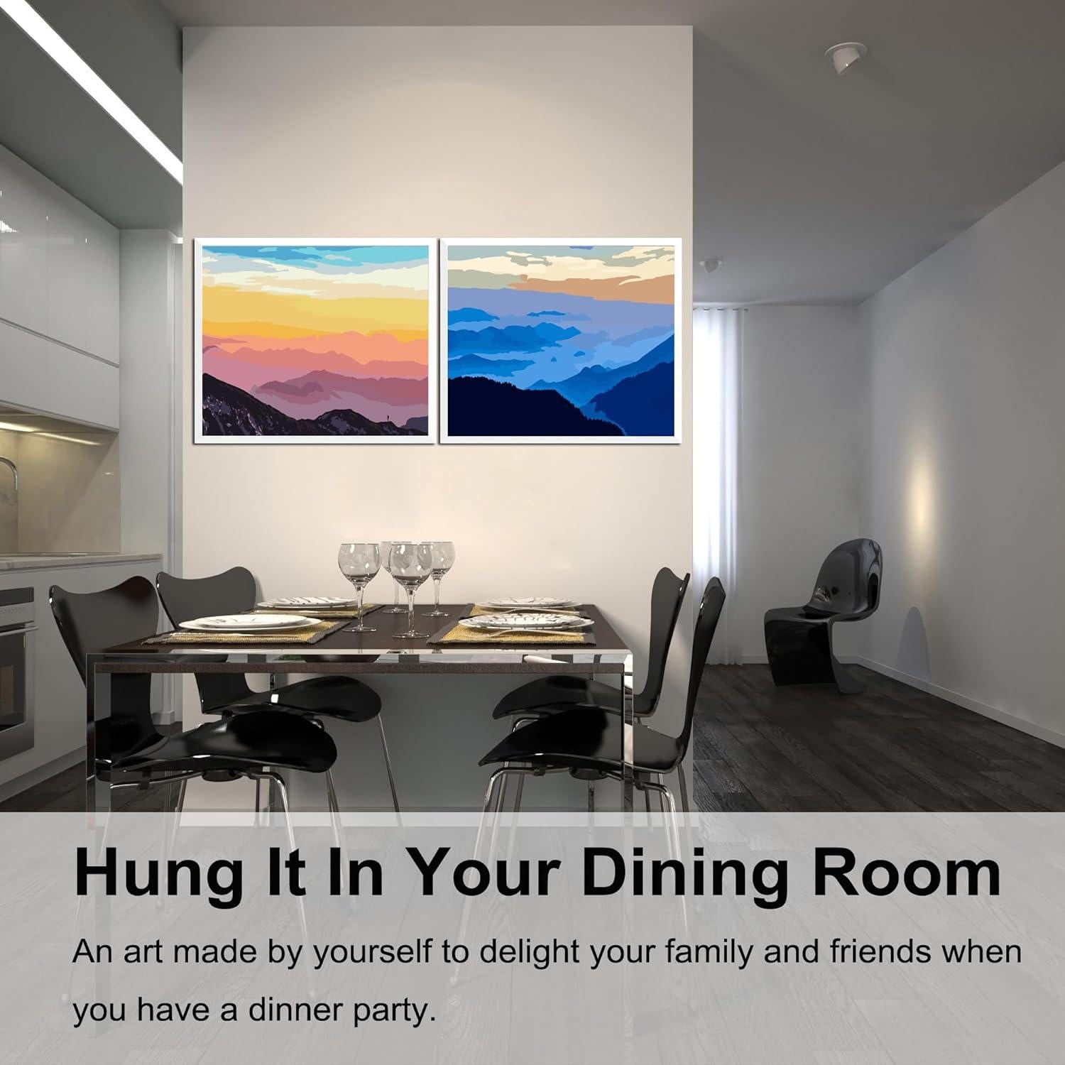 Kit de Pintura por Números BAISITE 2 Lienzos 40.6x30.5cm