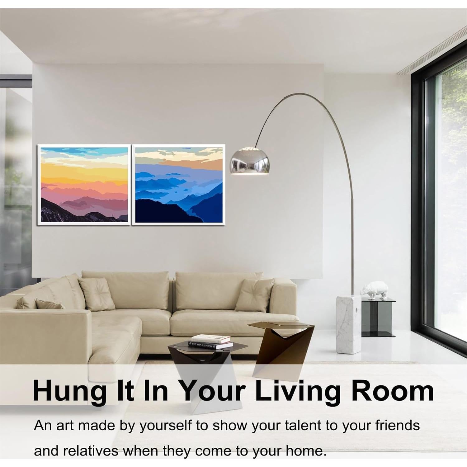 Kit de Pintura por Números BAISITE 2 Lienzos 40.6x30.5cm