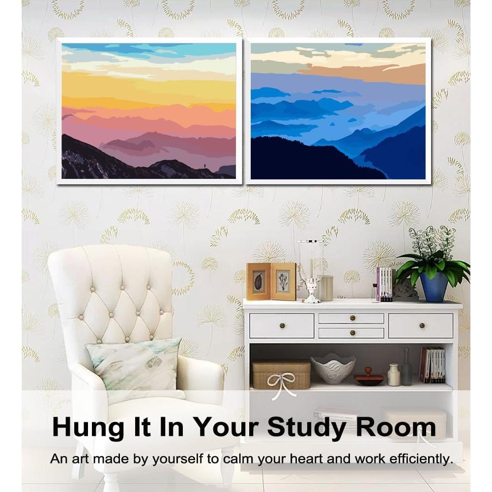 Kit de Pintura por Números BAISITE 2 Lienzos 40.6x30.5cm