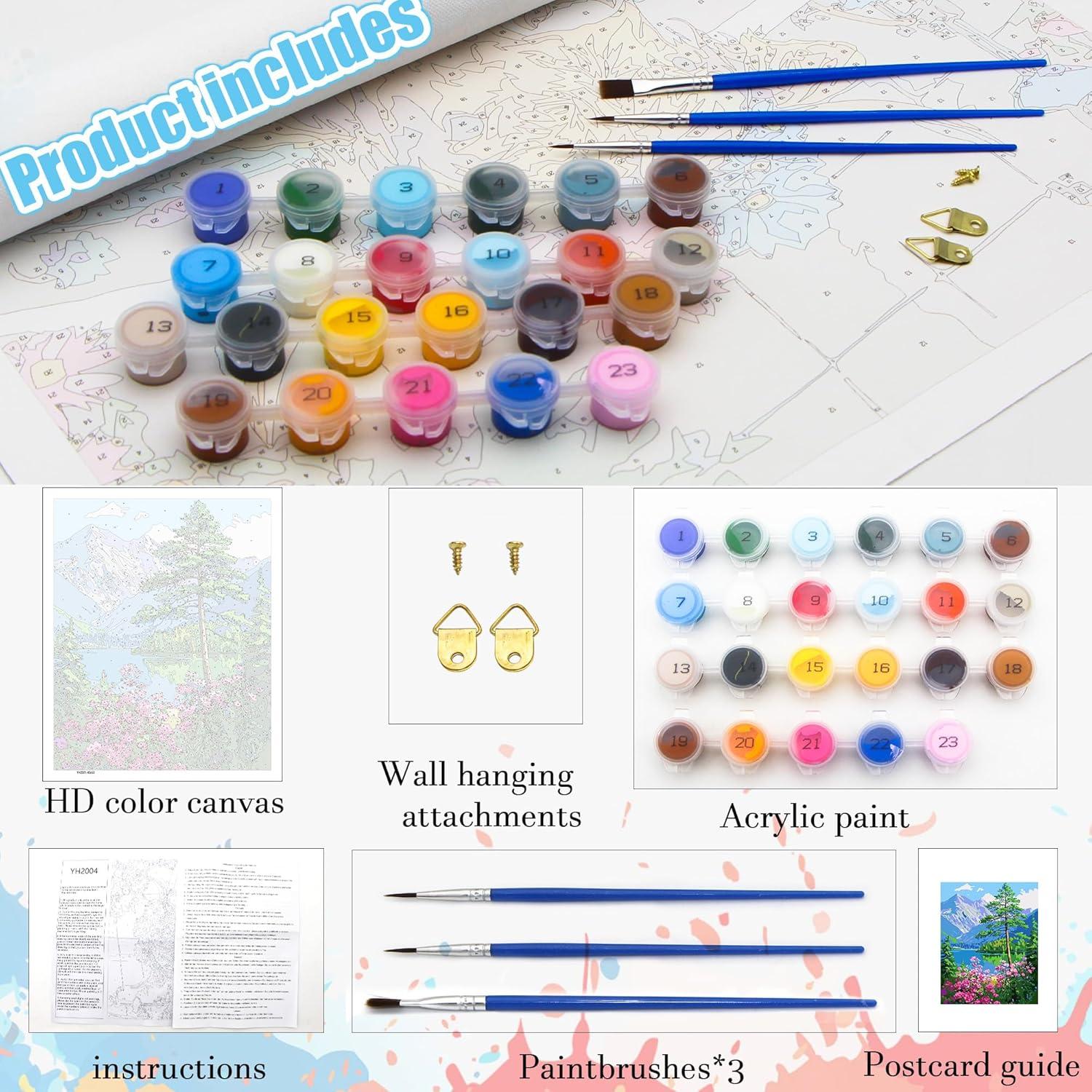 Kit de Pintura por Números Geesfayan 40x50 cm Paisaje Montañoso