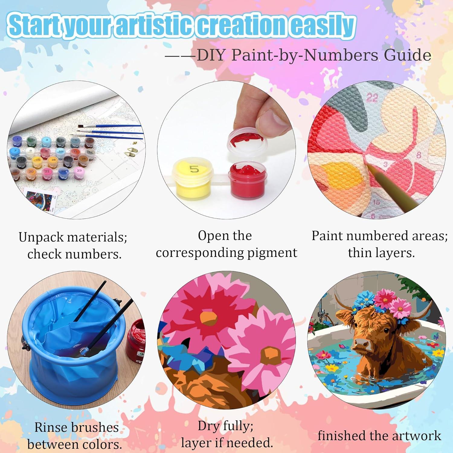 Kit de Pintura por Números Geesfayan 40x50 cm Paisaje Montañoso