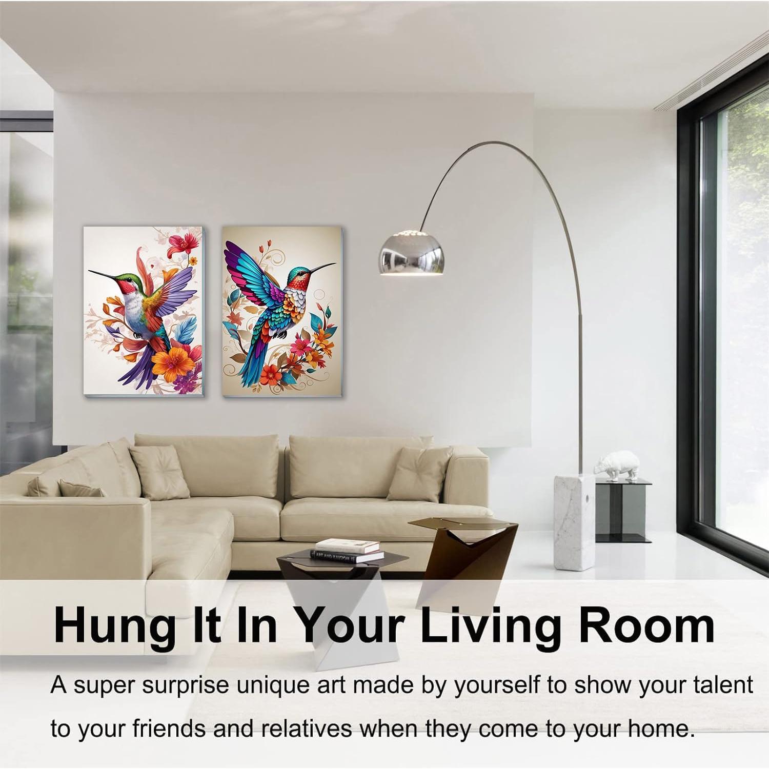 Kit de Pintura por Números KYOQFVN - 2 Lienzos 20x30 cm