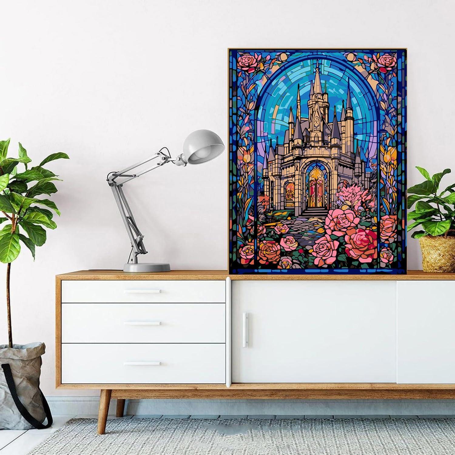 Kit de Pintura por Números WUDWL Adultos 24x30cm con Caballete