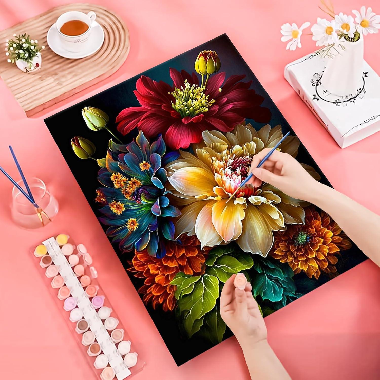 Kit de Pintura por Números JATOK 40x50cm Acrílico Adultos