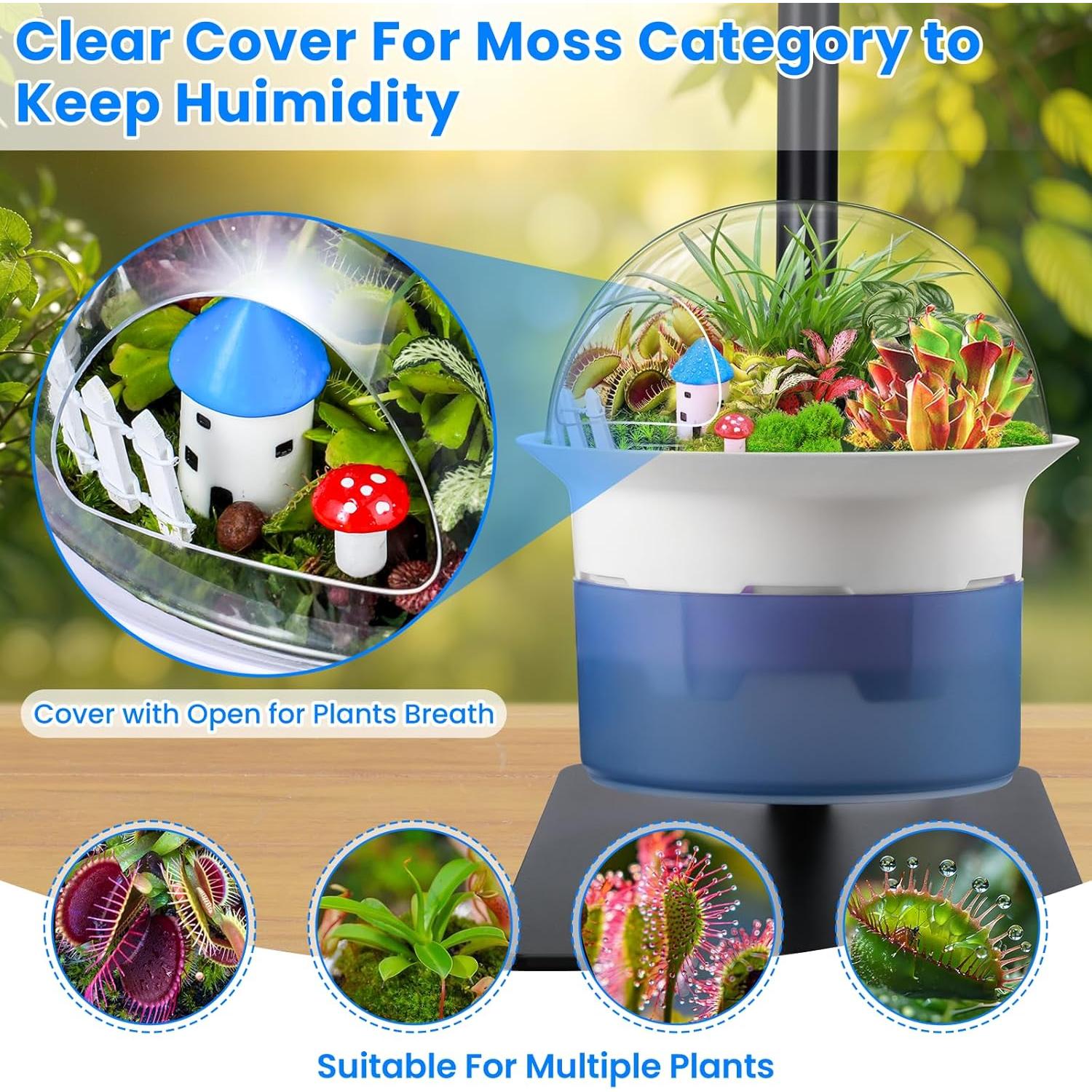 Kit de Terrario E SUPEREGROW con Luz de Crecimiento y Autorriego