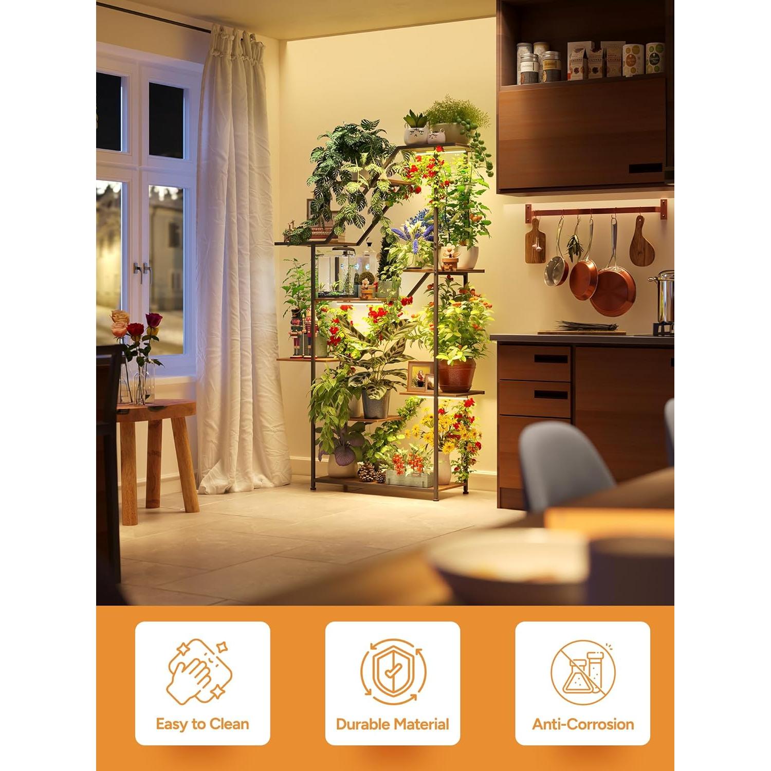 Soporte de Planta Iluminado MemoCastle 160cm con Luces LED