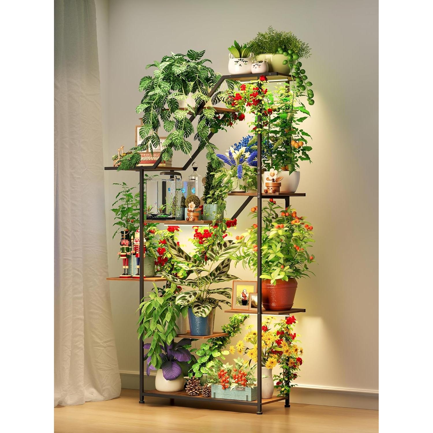 Soporte de Planta Iluminado MemoCastle 160cm con Luces LED