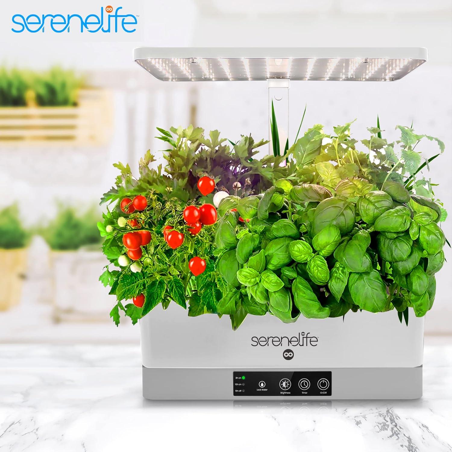 Jardín Hidropónico Interior SereneLife - 6 Cápsulas LED 24W