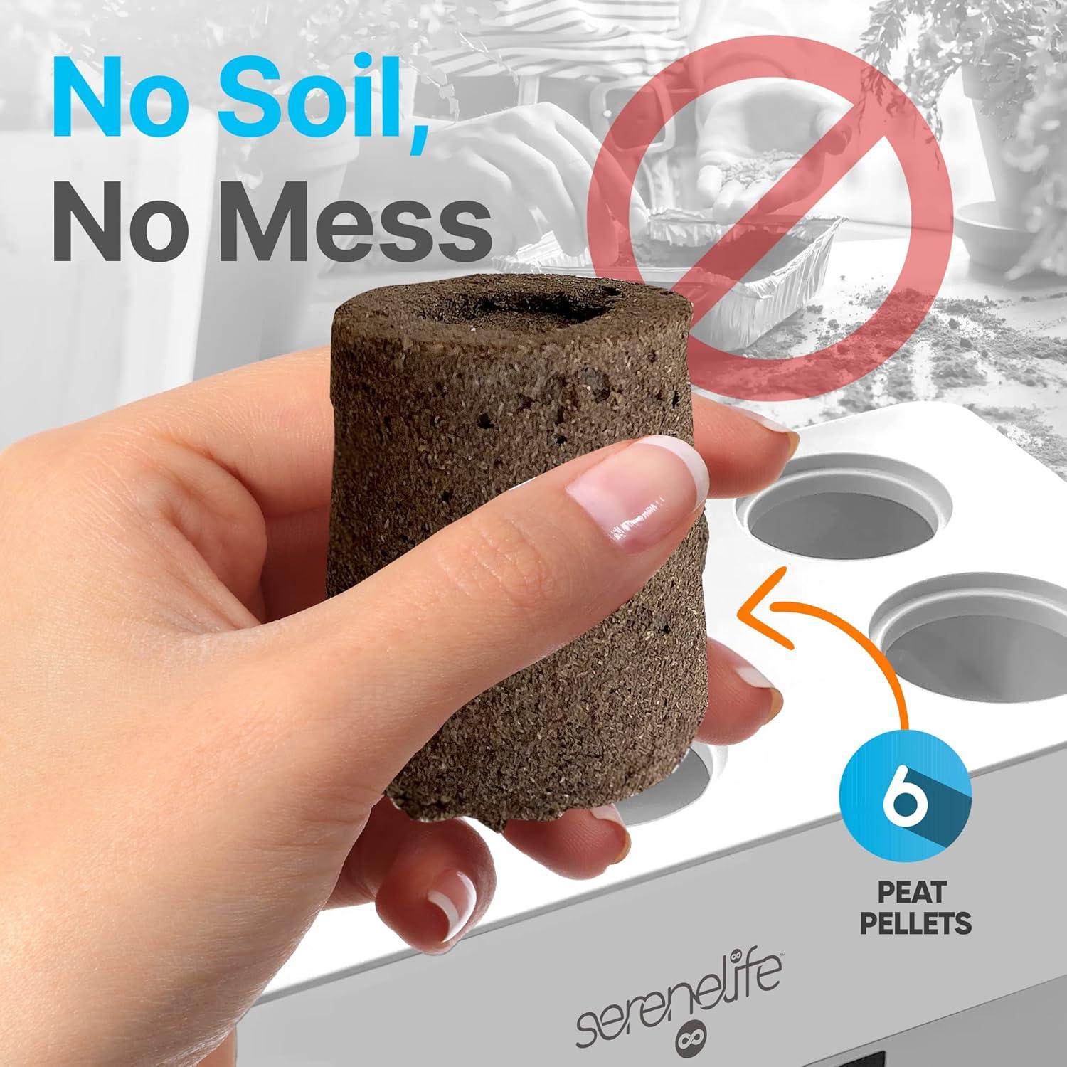 Jardín Hidropónico Interior SereneLife - 6 Cápsulas LED 24W